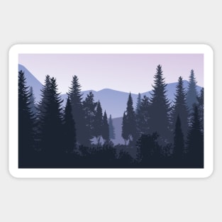 Mountains and Forest Sticker